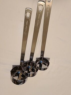 William Sonoma Stainless Steel Heavy Duty Ladle Set Of 3, Crepe Pancake Waffle